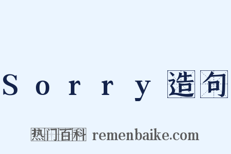 Sorry造句是什么意思的图片